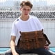 thumbnail image 4 of Hukapapa Bolso de lona para hombre, bolso cruzado, bolso informal para hombre, bolso de hombre, café, 4 of 6