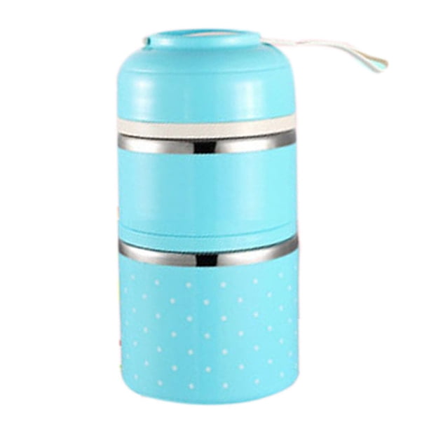 Advancent Envase de comida de picnic de la caja Bento del almuerzo con aislamiento térmico de acero inoxidable de 1-3 capas Almacenamiento y organización del hogar