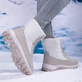 thumbnail image 2 of YOURDIARY Womens Warm Faux Fur Lined Mid-Calf Boots Waterproof Winter Snow Boots Non-slip Lace-Up Casual Boots, 2 of 9