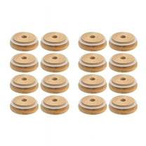 2X Reusable Bamboo Jar Lids 70MM Bamboo Jar Lids with Straw Hole for Wide Mouth Jar