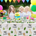 thumbnail image 6 of Two Wild Birthday Decorations Tableware - Jungle Animal Party Supplies For Safari 2nd Birthday Decorations, Plate, Cup, Napkin, Tablecloth, Cutlery, Straw | Serves 24$$Home Decor, Kitchen, & Other, 6 of 7