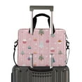 thumbnail image 2 of 16" Laptop Briefcase for Work Travel Laptop Shoulder Bag Carrying Handbag Laptop Case Pink Christmas Pattern, 2 of 8