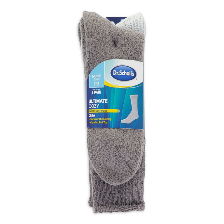 Dr. Scholl's Men's Ultimate Cozy Socks 3 Pair Pack 