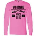 thumbnail image 3 of Inktastic Wyoming Awesome Since 1890 Long Sleeve T-Shirt, 3 of 5