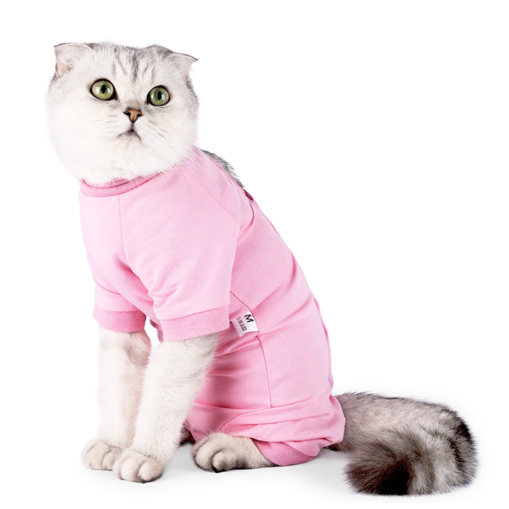TAOZUA Cat Recovery Suit for Abdominal Wounds or Skin Diseases,Professional E-Collar Alternative After Surgery Wear Anti Licking Wounds for Cats/Dogs 