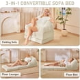 thumbnail image 3 of NEORIVERE Folding Sofa Bed 3-in-1, Convertible Boneless Couch with Handle – Floor Lounger Sleeper Chair for Adults, Single Sofa for Living Room or Bedroom, 3 of 9