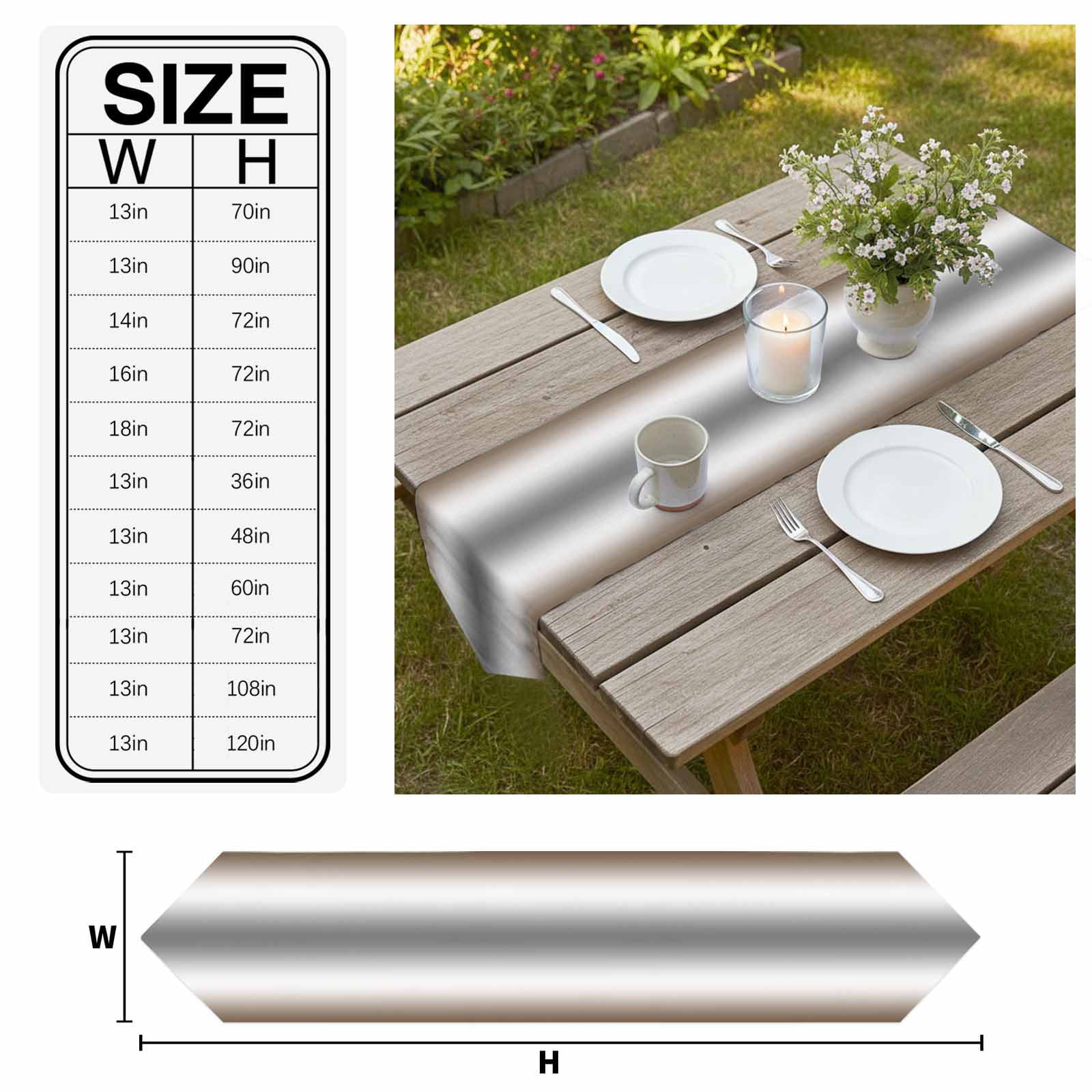 Brown Grey Table Runner Linen Burlap Table Runner 90 Inches Long Gray Farmhouse Modern Rustic Dresser Scarves for Kitchen Island Coffee Dining Room Party Wedding Banquet Holiday Decoration 13"x90"