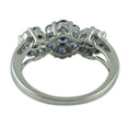 thumbnail image 3 of 1.28 Ctw Tanzanite Gemstone 925 Sterling Silver Women Love Engagement Ring (Sterling Silver, 5.5), 3 of 8