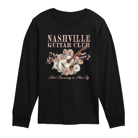 Instant Message - Nashville Guitar Boys' Long Sleeve Graphic T-Shirt