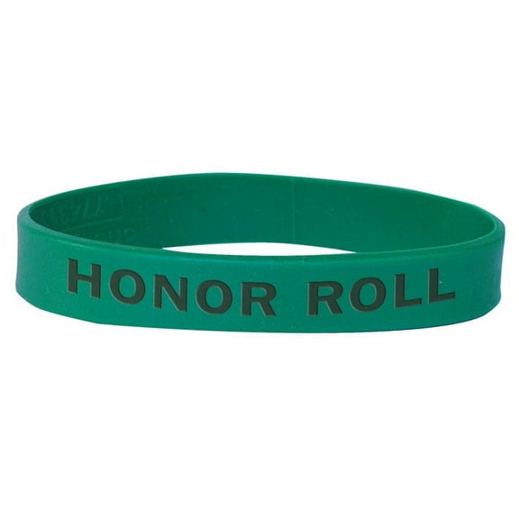 Set of 100 Wristbands - Honor Roll (Green)