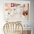 thumbnail image 5 of Large Bulletin Board 48x36 inch with Linen Cork Boards Wall Decor Hanging Pin Wood Framed Display Bulletin Cork Photo Picture Board Light for Room School Office 30-Pushpin White, 5 of 6