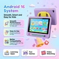 thumbnail image 6 of BESTSKI 7 Inch Kids Tablet with Case for Toddler, 24GB RAM+128GB ROM, IPS HD Screen, Ukidoz Pre-install, Purple, 6 of 8