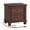 Walnut, variant on Buildhom Farmhouse Nightstand with Charging Station, 2-Drawer Rustic End Table with Solid Wood Legs for Bedroom, Walnut