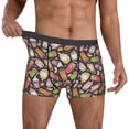 thumbnail image 2 of Kdxio Men's Boxer Briefs with Milk Tea Print - Comfortable and Breathable Underwear for Everyday Wear, 2 of 7