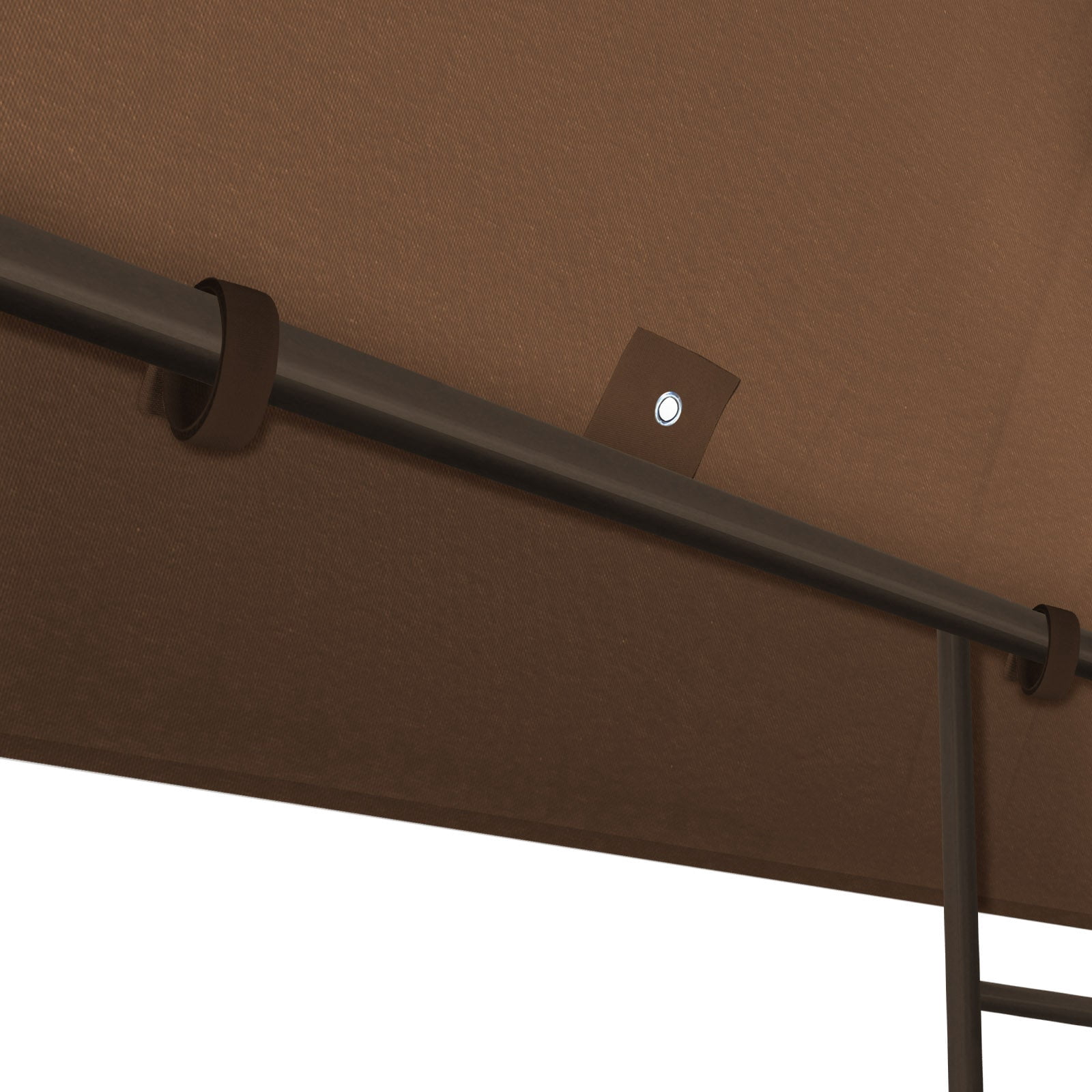 SUNRISEUMBRELLA 119“”x119” Gazebo Replacement Canopy Top Double Tier Canopy Top Cover(BROWN)