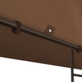 thumbnail image 4 of SUNRISEUMBRELLA 119“”x119” Gazebo Replacement Canopy Top Double Tier Canopy Top Cover(BROWN), 4 of 5