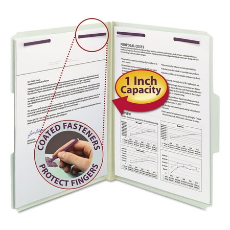 UPC: 0086486149310 | Smead Manufacturing Company SMD14931 Top-Tab Folder- 2 Fasteners- 1in. Exp- Letter- Green