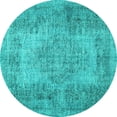 thumbnail image 1 of Ahgly Company Indoor Round Persian Turquoise Blue Traditional Area Rugs, 3' Round, 1 of 4