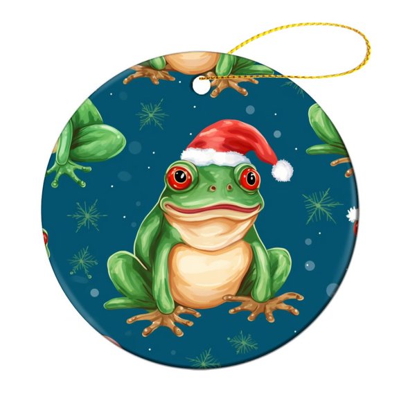 Christmas Ornament Frog Lovers Gifts Christmas Bauble Frog Christmas Christmas Tree Ceramic Ornament Decoration Xmas Gift