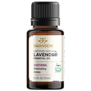 Swanson Aromatherapy Certified Organic Lavender Essential Oil 0.5 fl oz Liquid