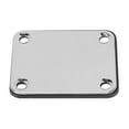thumbnail image 4 of 2 Pcs Guitar Metal Neck Plates with Plastic Mat for Strat Tele Style Electric Guitar Replacement, Chrome, 4 of 7