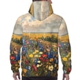 thumbnail image 7 of Goofa Vibrant Wildflower Meadow for Men's Hooded Sweatshirt - Lightweight Pullover Hoodie with Kangaroo Pocket, Perfect for Everyday Wear-3X-Large, 7 of 7