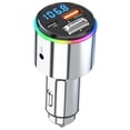 thumbnail image 1 of Matsuzay Transmisor FM ABS para automóvil con Bluetooth para música y llamadas con manos libres 6 admite entrada auxiliar Electrónica, 1 of 6