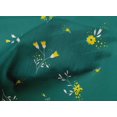 thumbnail image 4 of oneOone Cotton Poplin Teal Green Fabric Leaves & Flowers Floral Sewing Material Print Fabric By The Yard 56 Inch Wide, 4 of 4