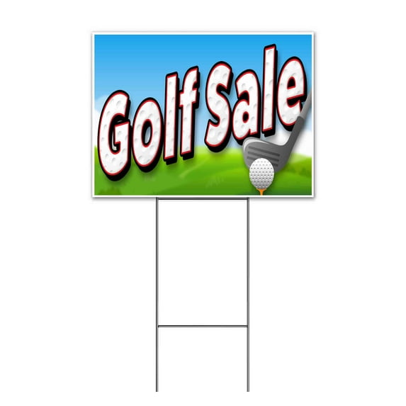 Golf Store Special Clearance (18" x 24") Yard Sign, Includes Metal Step Stake