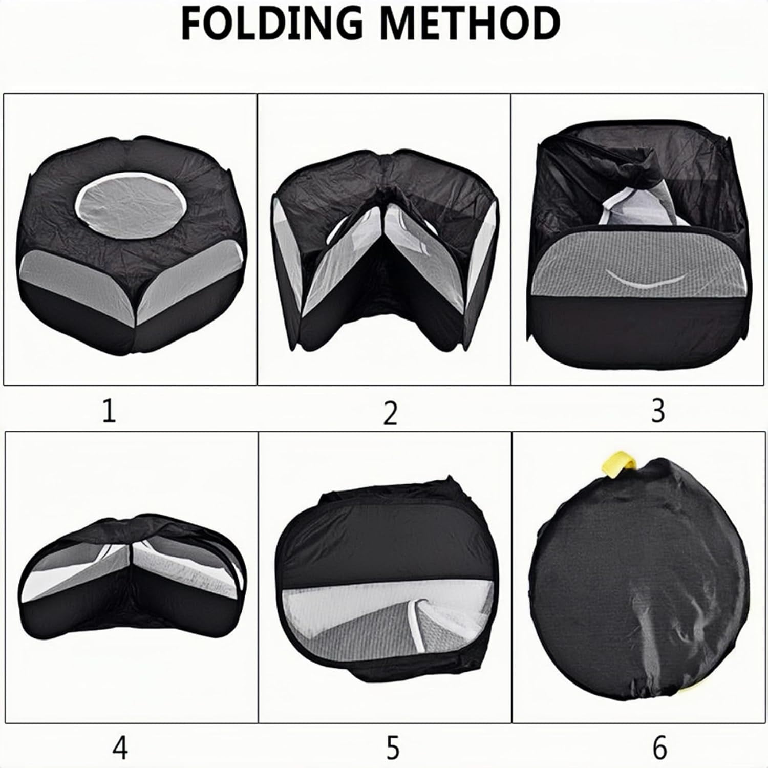 Small Animal Playpen,Popup Playpen,Portable Pet Tent,Foldable,Chicken brooder,Hamster/Dog/Cat/Rabbit/Guinea Pig/Chick Pet Cage Tent with Zipper Cover,Waterproof Black