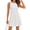 White, variant on Sleeveless Solid Color Women Ribbed Mini Knit Tank Dress