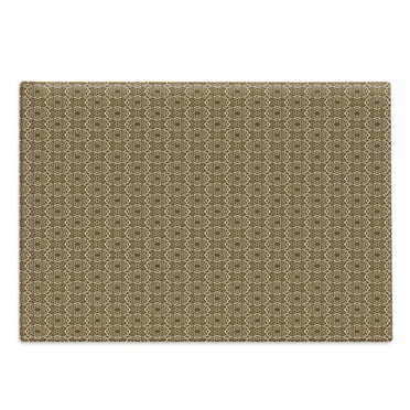 Victorian Cutting Board, Ornamental Swirls and Curves Vintage Inspirations Medieval Baroque Pattern, Decorative Tempered Glass Cutting and Serving Board, Large Size, Brown Pale Yellow, by Ambesonne