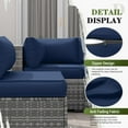 thumbnail image 4 of Poteban Outdoor Cushions for Patio Furniture Replacement, Waterproof Patio Furniture Cushions, Deep Seat Patio Cushions, Patio Seat Cushions for Outdoor Sectional (Navy Blue), 4 of 7
