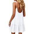 thumbnail image 4 of Josdec Women's U-Neck Spaghetti Strap Tiered Mini Dresses Loose Casual Sleeveless Backless Ruffle Hem for Summer Beach Vacation Wear S–XXL, 4 of 6