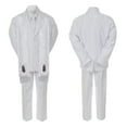thumbnail image 3 of Baby Boy Christening Formal White Single Breasted Suit Silver Gold Guadalupe on Stole Sm-20, 3 of 4