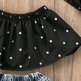 thumbnail image 3 of FOCUSNORM Baby Girls Off Shoulder Wave Point Tops + Ripped Jeans + Headband, 3 of 8