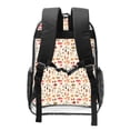 thumbnail image 2 of Honeii Retro Autum Mushrooms Print Clear Backpack Heavy Duty Transparent Bag 17" See Through BookBag for Women Men Adults Work Festival Sports Travel, 2 of 7