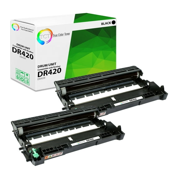 TCT DR420 Drum Unit 2 Pack - Premium Compatible Replacement for DR-420