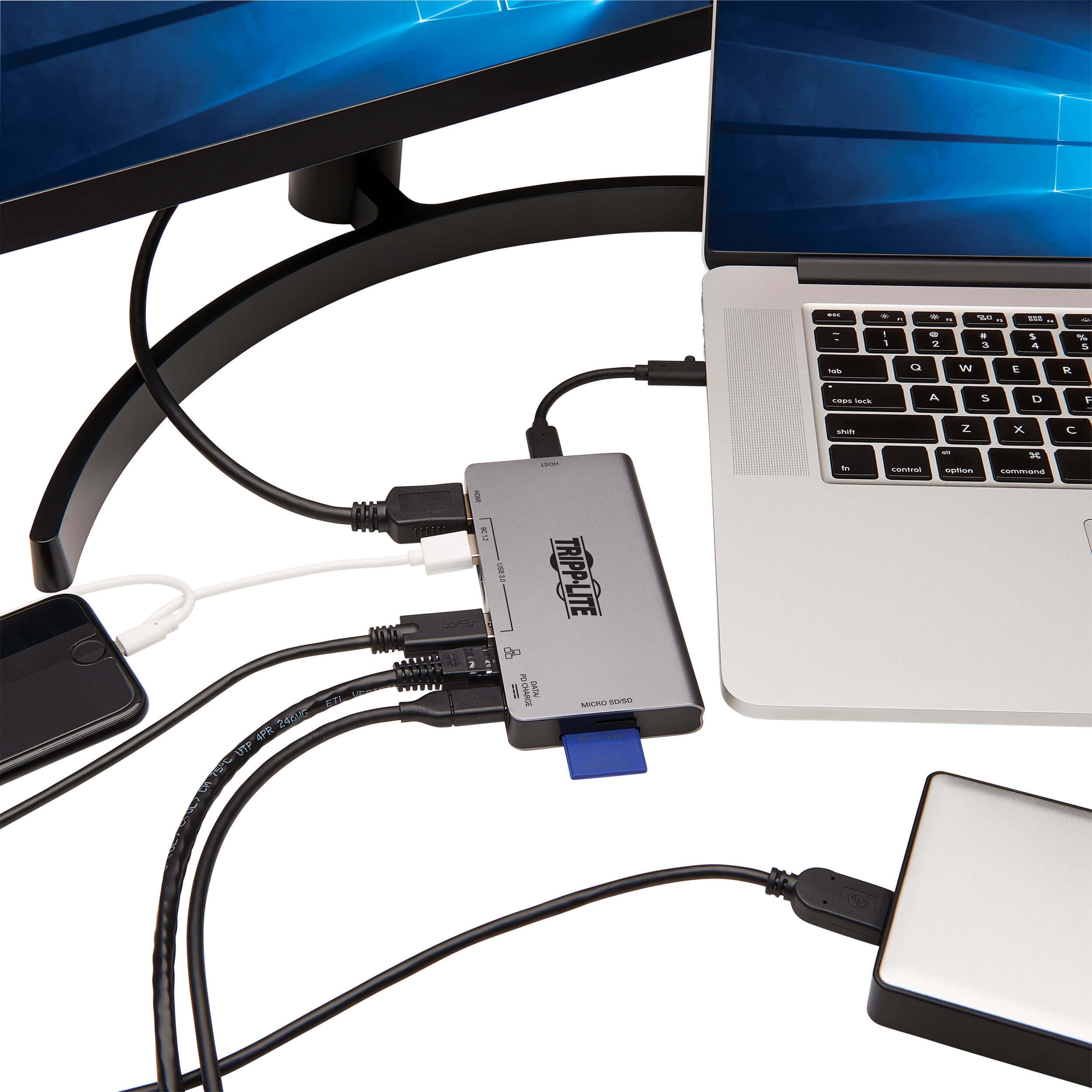 Tripp Lite 4K USB C Docking Station U442DOCK5DGY