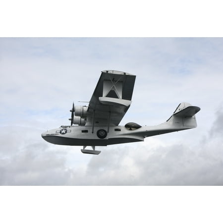 Us Army Air Force - Consolidated PBY Catalina vintage flying boat in US Army Air Force naval rescue colors Poster Print
