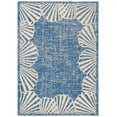 thumbnail image 2 of SAFAVIEH Courtyard Shedley Seashells Indoor/Outdoor Area Rug, Blue/Beige, 6'7" x 9'6", 2 of 4