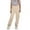Khaki, variant on ZHUASHUM Girl'S Pants Relax Fit Straight Leg Solid Color Sweartpants Summer Casual Pants Trousers Daily Wear Khaki 7-8 Years