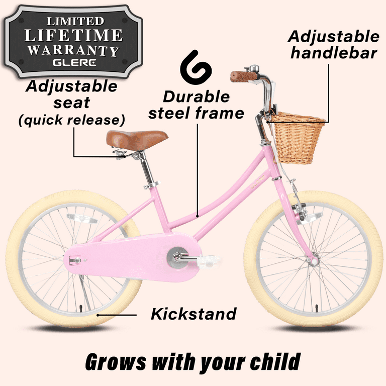 Glerc 18 Inch Retro Vintage Style Children's Bike for 5-8