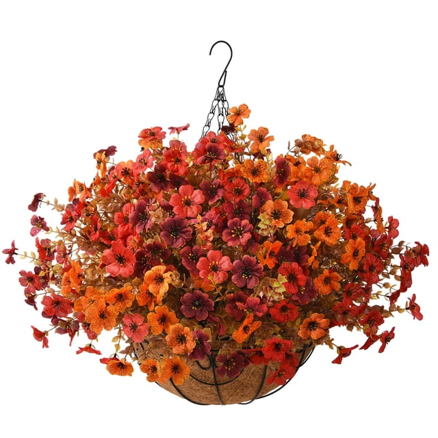 Plantas colgantes artificiales ZFProcess Daisy para decoración otoñal