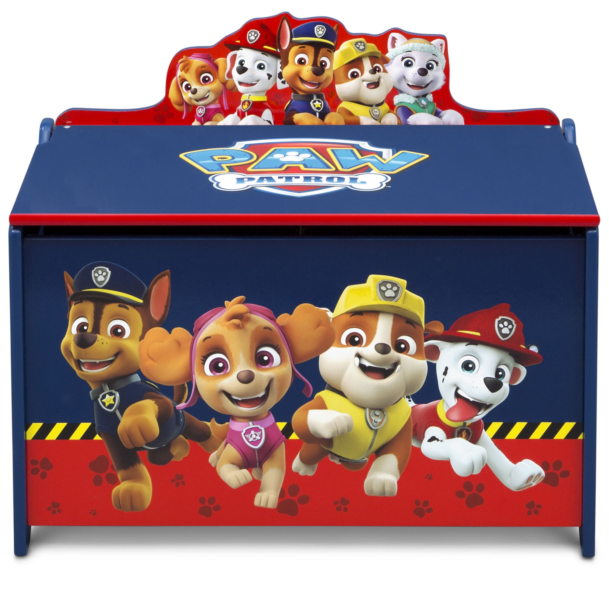 Paw Patrol Wooden Multi Bin Organiser Toy Box Kids Storage Unit NEW Storage 