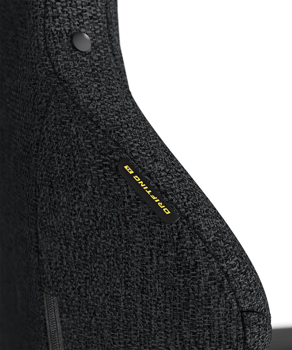 DXRacer Drifting Series Ergonomic Gaming Chair with Water resistant Fabric, High Back Racing Style Office Recliner Adjustable Swivel Gaming Chair, Black