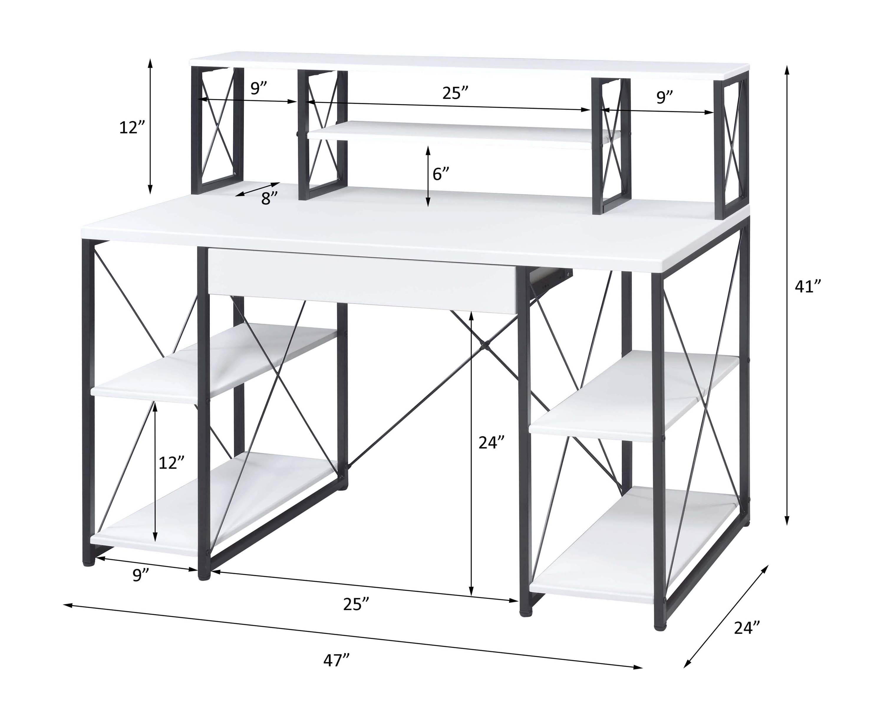 Writing Desk, White Finish