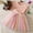 Pink, variant on Spazoro Toddler Girls Dresses, Solid Color Short Sleeve Round Neck New Style Princess Dress for Child Girls Purple Size 4 T