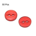 thumbnail image 3 of Uxcell 50Pcs 18L Red Round Sewing Buttons 11.5mm 15/32" Resin 2-Hole Fish Eye Craft Replacement Button, 3 of 6