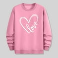 thumbnail image 5 of Sweatshirts for Men Hearted-Printed Graphic Crew Neck Long Sleeve Pullover Fall Tops Pink M, 5 of 6